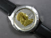 LARGE STAINLESS STEEL & 18KT YELLOW GOLD 3D LIBERTY 1958 FUN UNISEX WATCH #27814