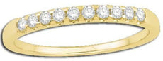 0.2CT DIAMOND 14KT YELLOW GOLD 3D CLASSIC SEMI ETERNITY ROUND ANNIVERSARY RING