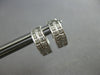 ESTATE .20CT DIAMOND 14KT WHITE GOLD 3D CLASSIC 2 ROW FILIGREE HUGGIE EARRINGS