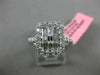 ESTATE LARGE 1.02CT ROUND & BAGUETTE DIAMOND 18KT WHITE GOLD 3D ENGAGEMENT RING