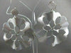 ESTATE LARGE DESIGNER 14K WHITE GOLD ROUND HANGING FLOWER HOOP EARRINGS 50M 2584