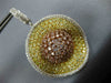 LARGE 14.06CT WHITE FANCY YELLOW & PINK DIAMOND 18KT GOLD FUN HANGING EARRINGS
