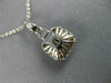ESTATE .75CT DIAMOND & AAA RUBY 18KT WHITE GOLD 3D FILIGREE SQUARE PENDANT #2666