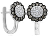 .78CT WHITE & CHOCOLATE FANCY DIAMOND 14KT WHITE GOLD LEVERBACK HANGING EARRINGS