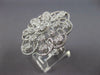 EXTRA LARGE 2.53CT DIAMOND 18KT WHITE GOLD MULTI FLOWER FILIGREE COCKTAIL RING