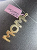 ESTATE EXTRA LARGE .95CT DIAMOND 14KT YELLOW GOLD 3D MOM FLOATING PENDANT