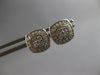 .34CT DIAMOND 14KT WHITE GOLD 3D CLASSIC ROUND SQUARE GEOMETRICAL STUD EARRINGS