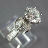 ESTATE LARGE 1.92CT DIAMOND 18K WHITE GOLD ROUND & BAGUETTE BALLERINA RING 27304