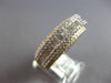 LARGE 1.25CT DIAMOND 14KT 2 TONE GOLD ROUND & BAGUETTE UNISEX ANNIVERSARY RING