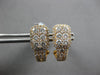 1.42CT DIAMOND 18K ROSE GOLD ROUND CLUSTER RECTANGULAR UMBRELLA HANGING EARRINGS