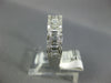 WIDE .75CT DIAMOND 14KT WHITE GOLD 3D ROUND & BAGUETTE CLASSIC ANNIVERSARY RING