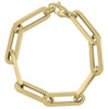 ESTATE 14KT YELLOW GOLD 3D CLASSIC OVAL LINK 9.7MM LOVE BRACELET