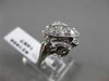 ANTIQUE WIDE .75CT OLD MINE DIAMOND 14KT WHITE GOLD FLORAL MILGRAIN RING #21956