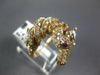 LARGE .89CT DIAMOND & AAA RUBY 18KT WHITE & ROSE GOLD HANDCRAFTED HORSE FUN RING