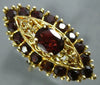 ANTIQUE LARGE 2.50CT GARNET 14K YELLOW GOLD MARQUISE SHAPE FILIGREE RING #20778