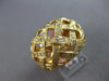 LARGE .90CT DIAMOND 14KT YELLOW GOLD 3D MULTI ROW CRISS CROSS ANNIVERSARY RING