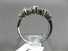 ESTATE .80CT ROUND & MARQUISE DIAMOND 14K WHITE GOLD 2 ROW ANNIVERSARY RING 1174