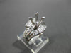 ESTATE WIDE .90CT DIAMOND 18KT WHITE GOLD 3D SEMI MOUNT ENGAGEMENT RING #18545