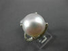 ESTATE LARGE .90CT DIAMOND & AAA SOUTH SEA PEARL 18KT WHITE GOLD ENGAGEMENT RING