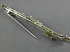 ANTIQUE LONG .95CT ROUND DIAMOND 14KT WHITE GOLD 3D FILIGREE BROOCH PIN #19044