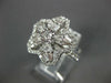 ESTATE LARGE 1.45CT DIAMOND 18KT WHITE GOLD 3D ROUND & BAGUETTE LUCKY STAR RING