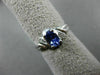 ESTATE WIDE .77CT DIAMOND & AAA TANZANITE 14KT WHITE GOLD ENGAGEMENT RING #15106
