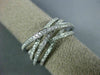 ESTATE WIDE .52CT DIAMOND 18KT WHITE GOLD MULTI ROW CRISS CROSS ANNIVERSARY RING
