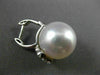 ESTATE LARGE .44CT DIAMOND & AAA SOUTH SEA PEARL DIAMOND 18K WHITE GOLD EARRINGS