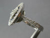LARGE 1.87CT DIAMOND & SAPPHIRE 18K WHITE GOLD ROUND FILIGREE LOVE RING #27029