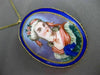 ANTIQUE AAA MULTI COLOR ENAMEL 14K YELLOW GOLD 3D LADY CAMEO PORTRAIT PIN BROOCH