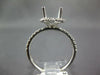 LARGE .40CT DIAMOND 14KT WHITE GOLD 3D SQUARE 4 PRONG SEMI MOUNT ENGAGEMENT RING