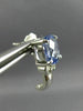 ESTATE 2.56CT DIAMOND & AAA TANZANITE 14KT WHITE GOLD 3D HANGING EARRINGS #20007