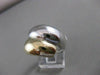 ANTIQUE FANCY 17MM WIDE 14KT WHITE YELLOW GOLD LOVE COCKTAIL RING BAND #19270
