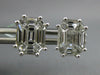 LARGE 1.09CT DIAMOND 18K WHITE GOLD MULTI SHAPE INVISIBLE OCTAGON STUD EARRINGS