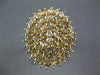 EXTRA LARGE 4CT DIAMOND 14KT YELLOW GOLD MULTI ROW OVAL CLUSTER FUN RING #27286