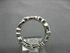 ESTATE WIDE 2.31CT DIAMOND 14KT WHITE GOLD 3D FLOWER FILIGREE ETERNITY RING 1356