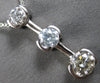 1.20CT DIAMOND 14K WHITE GOLD 3 STONE PAST PRESENT FUTURE FLOATING PENDANT 27833