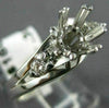 ESTATE .35CT DIAMOND 18KT WHITE GOLD 3D WAVE SEMI MOUNT ENGAGEMENT RING #11623