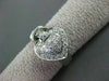 ANTIQUE LARGE .81CT DIAMOND HEART 3D 14KT WHITE GOLD RING SIMPLY BEAUTIFUL 16482
