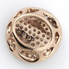 .57CT WHITE & PINK DIAMOND 18KT WHITE & ROSE GOLD CIRCULAR PAVE FLOATING PENDANT