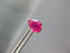 ESTATE LARGE 1.26CT AAA RUBY 14KT WHITE GOLD 3D PEAR SHAPE CLASSIC STUD EARRINGS