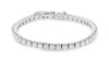 ESTATE 8.0CT DIAMOND 14KT WHITE GOLD 3D CLASSIC ROUND TENNIS BRACELET