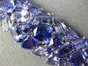 ESTATE MASSIVE 82.92CT TANZANITE 18KT WHITE GOLD 3D MULTI SHAPE TENNIS BRACELET