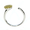 .32CT WHITE & FANCY YELLOW DIAMOND 18K 2 TONE GOLD 3D CIRCULAR PAVE TENSION RING