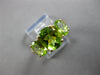 ESTATE 4.26CT AAA PERIDOT 14KT YELLOW GOLD CLASSIC 3 STONE OVAL FUN RING #27938