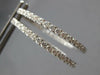 LARGE 1.76CT DIAMOND 18KT WHITE GOLD 3D ROUND INSIDE OUT HOOP HANGING EARRINGS