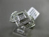 ESTATE MASSIVE .70CT DIAMOND ROUND PRINCESS 14K WHITE GOLD HEART FRIENDSHIP RING