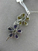 LARGE 3.80CT DIAMOND & AAA AMETHYST & CITRINE 14K WHITE GOLD 3D FLOATING PENDANT