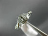 ESTATE .50CT ROUND DIAMOND 14K WHITE GOLD 3D TWO STONE ROUND INFINITY LOVE RING