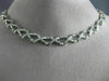 ESTATE WIDE 3.52CT ROUND DIAMOND 18K WHITE GOLD 3D ETOILE X LOVE TENNIS NECKLACE